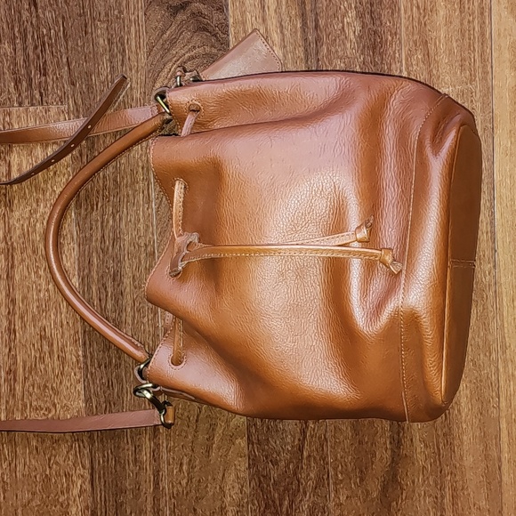 MADEWELL Lafayette Leather BUCKET Bag / EUC - Picture 2 of 13